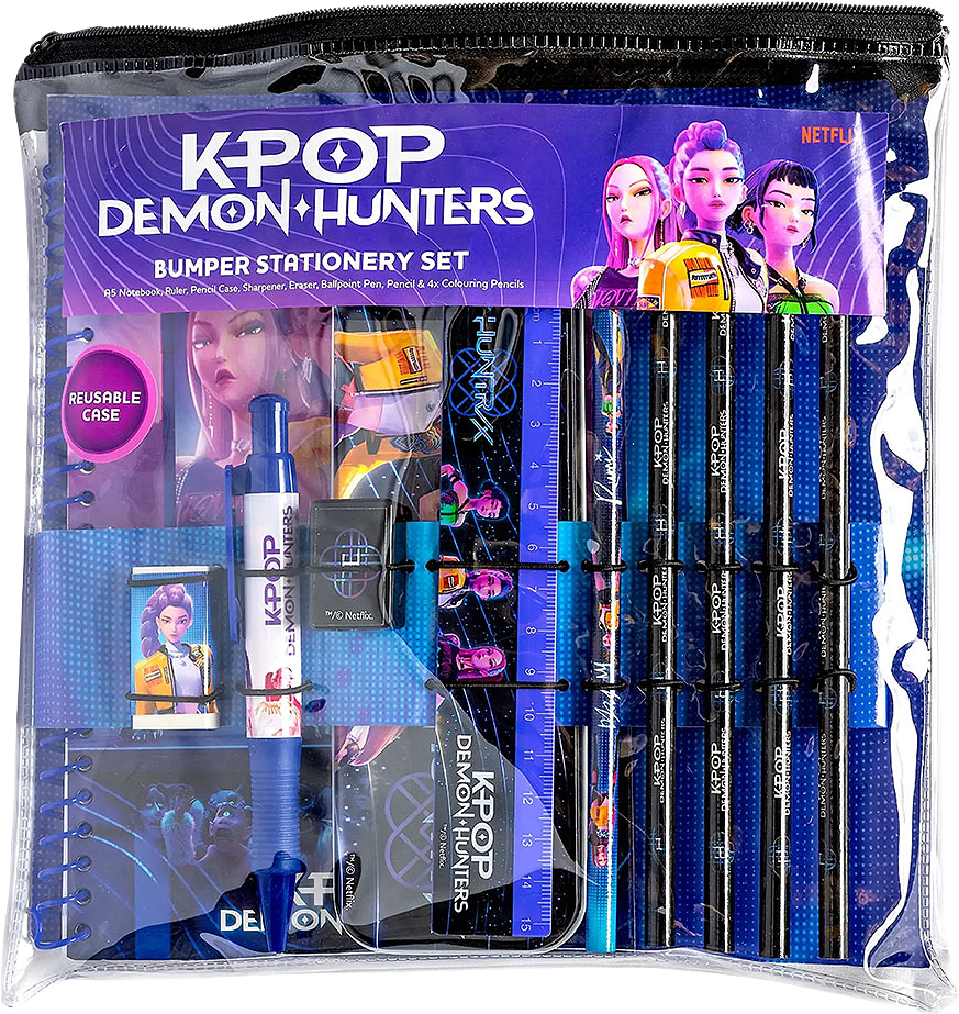 KPop Demon Hunters Stationery bumper set A5 - Coloured pencils, från Demon Hunters, i färgen Purple.