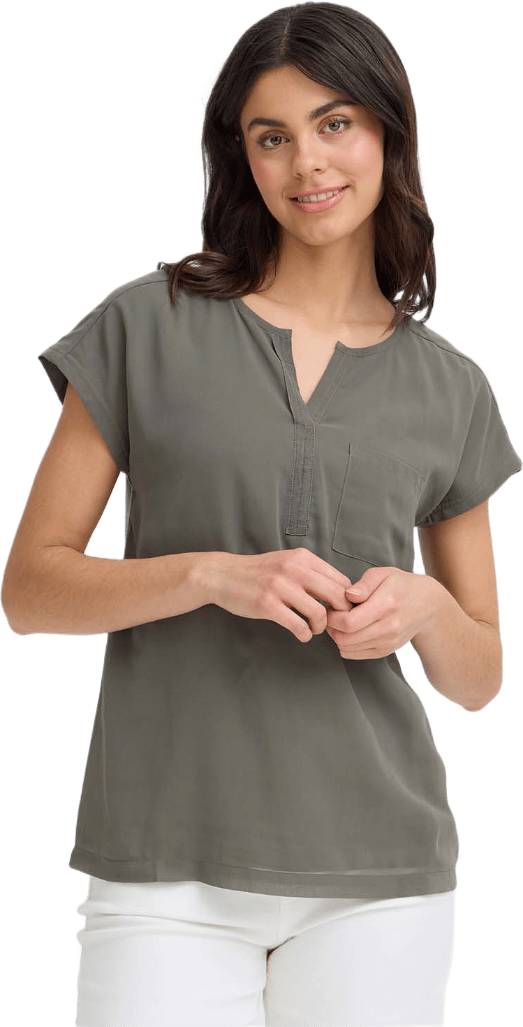 FRZAWOV 2 BLOUSE, från Fransa, i färgen Smokey Olive.