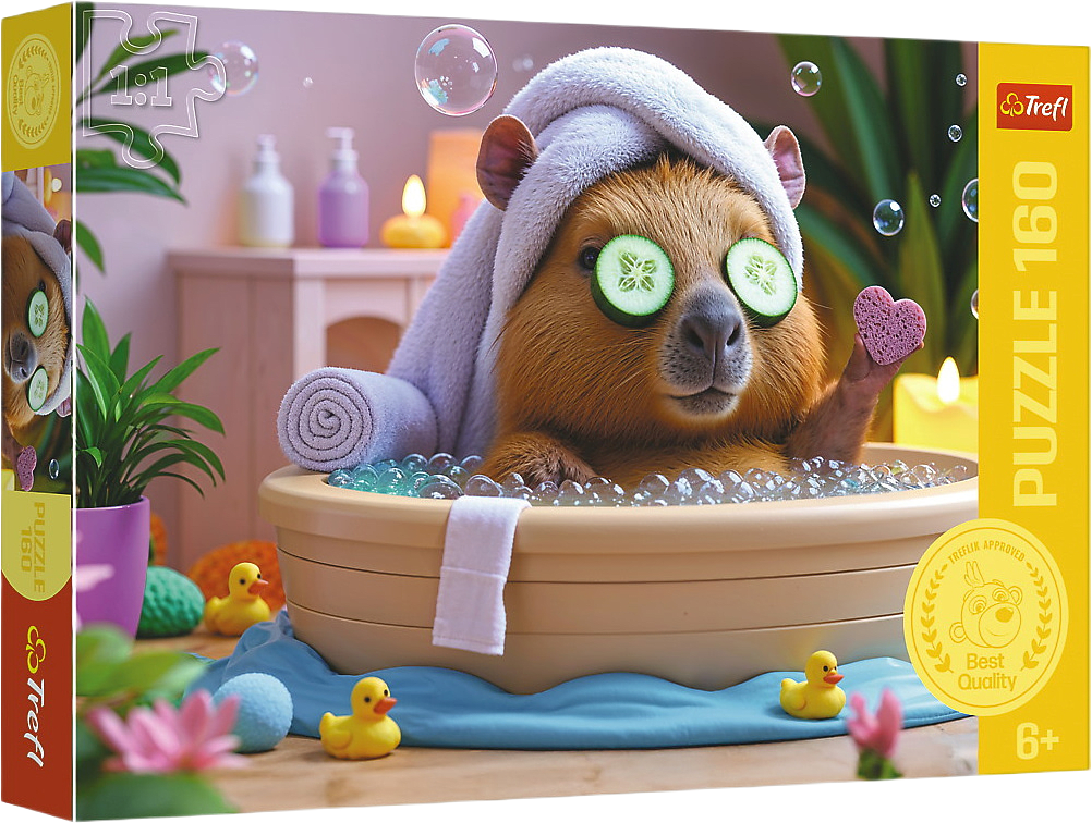 Pappussel 160 Bitar Capybara In Spa, från Trefl.