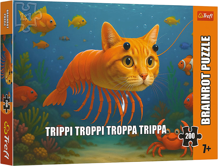 Pappussel 200 Bitar Brainrot Trippi Troppi, från Trefl.