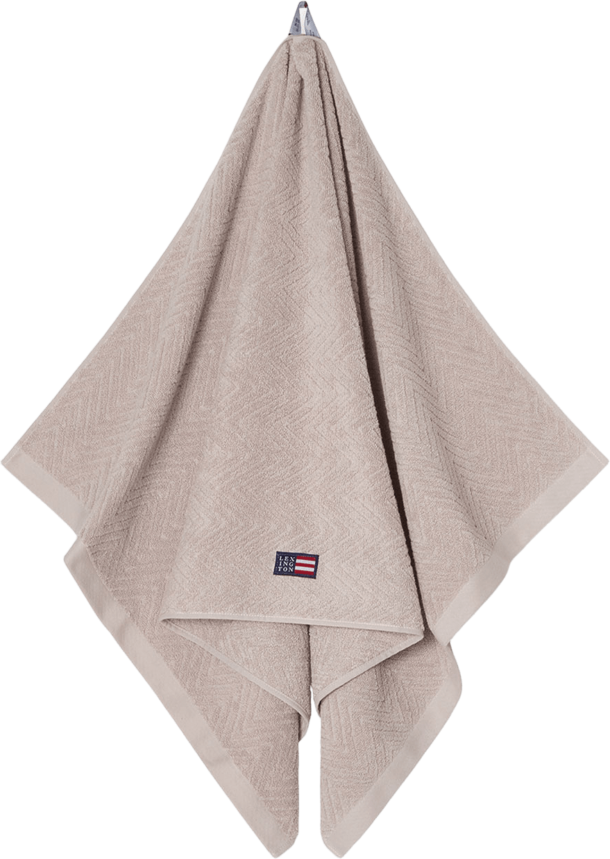 Herringbone Towel Med Grey, från Lexington, i färgen Med. Gray.