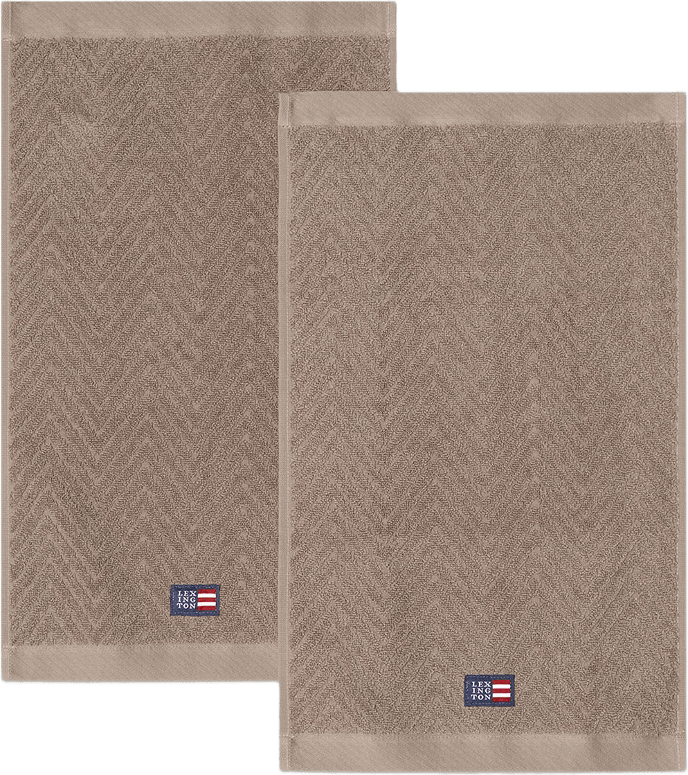 Herringbone Towel, från Lexington, i färgen Chocolate.