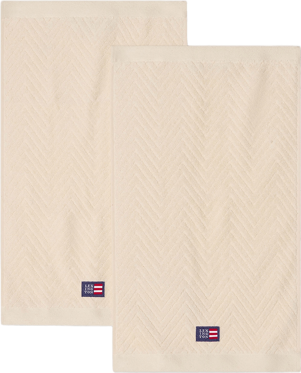 Herringbone Towel, från Lexington, i färgen Ecru.