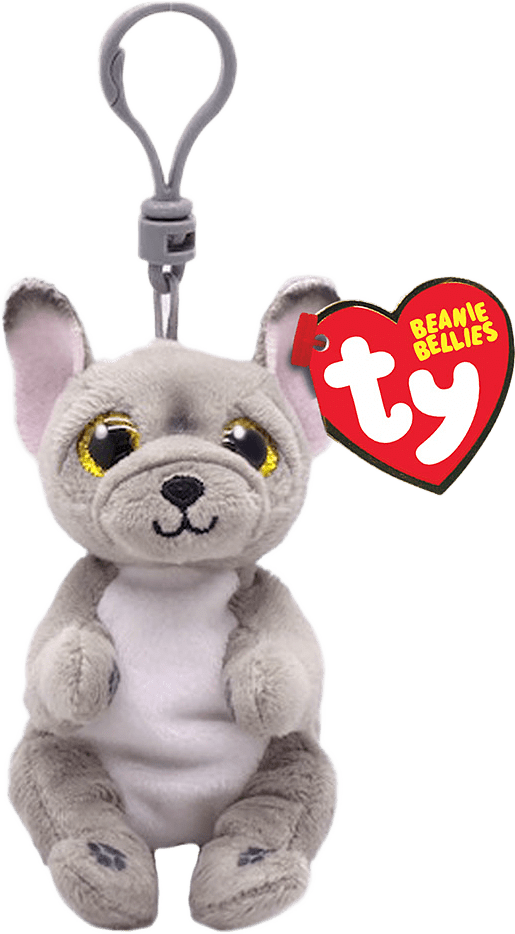 Wilfred Dog Gray Belly Clip, från TY.