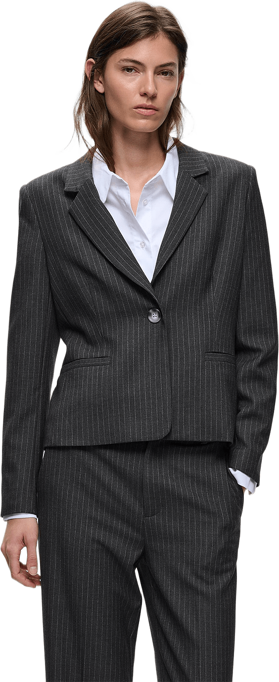 YuktaIW Pinstripe Blazer, från Inwear, i färgen Grey Pinstripe.