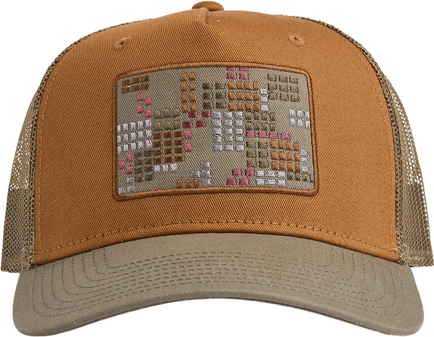 Dan A-Shape Trucker Cap, från Upfront, i färgen Cognac.