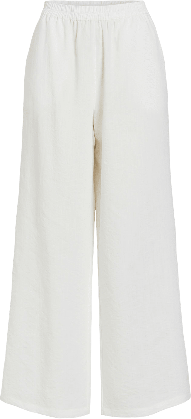 Vicarlota High Waste Wide Pant, från Vila, i färgen Snow White Lace.