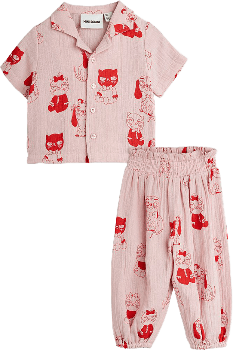 Minibabies Baby Set, från Mini Rodini, i färgen Pink.