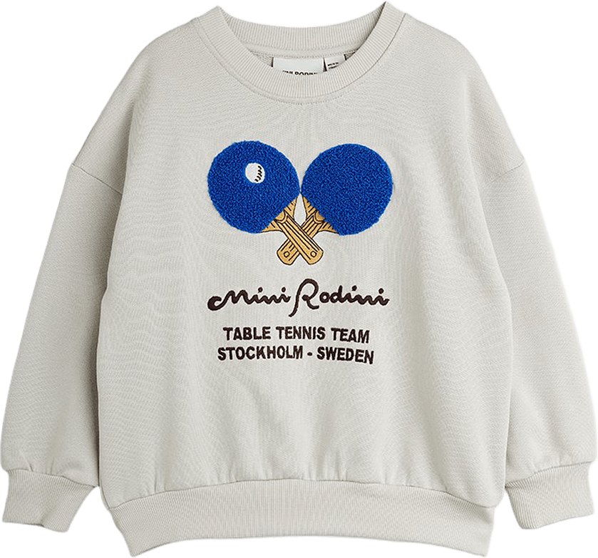Table Tennis Chenille Sweatshirt, från Mini Rodini, i färgen Grey.