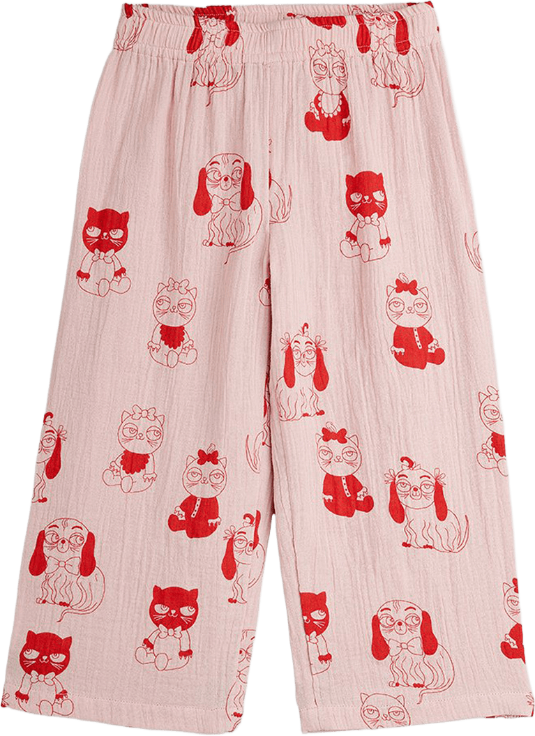 Minibabies Vävda Byxor, från Mini Rodini, i färgen Pink.