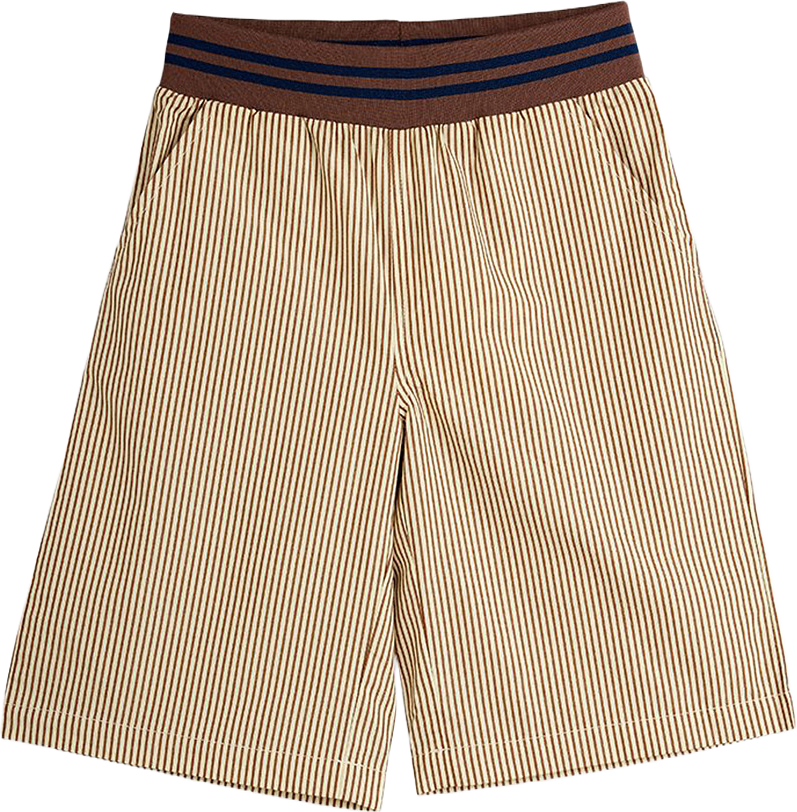 Poplin Vävda Shorts, från Mini Rodini, i färgen Brown.
