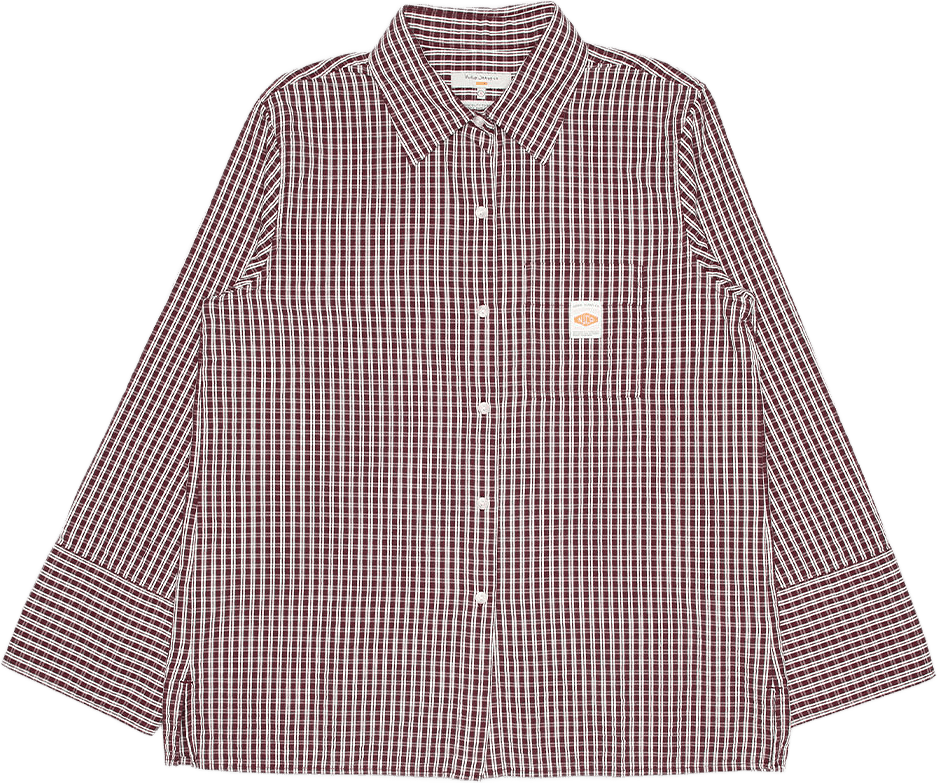 Sassa Shirt Check, från Nudie Jeans, i färgen Wine/Offwhite.