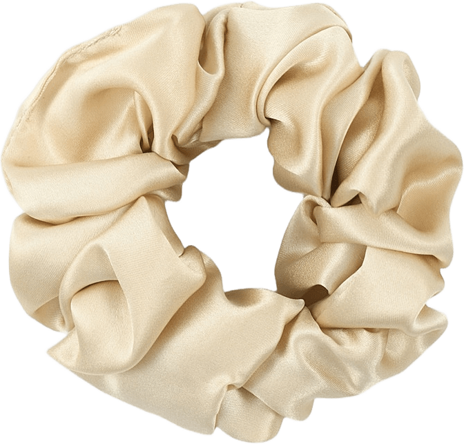 Silk Scrunchie Large, från Å BEAUTY, i färgen Champagne.