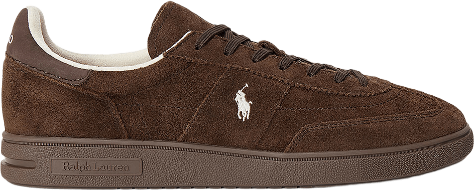 Bedford Suede Sneaker, från Ralph Lauren, i färgen Chocolate Brown/Dark Brown.