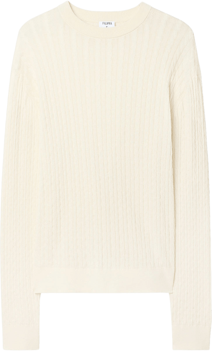 Braided Cotton Silk Sweater, från Filippa K, i färgen Off-white.
