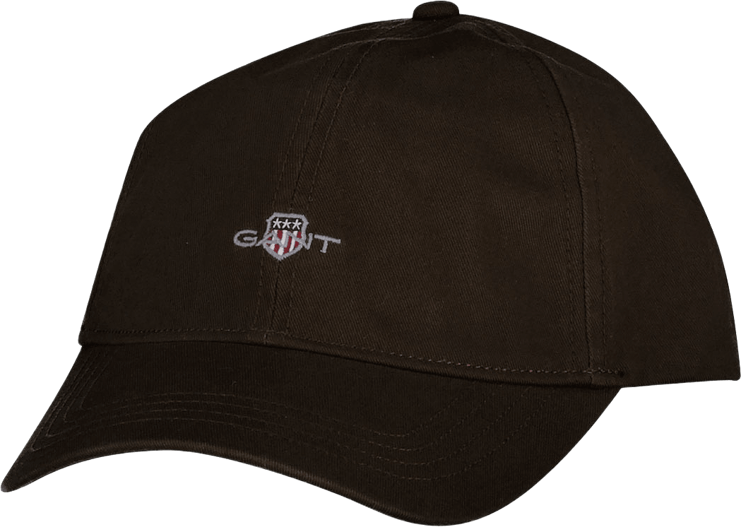 Shield Cotton Twill Cap, från GANT, i färgen Shadow Brown.