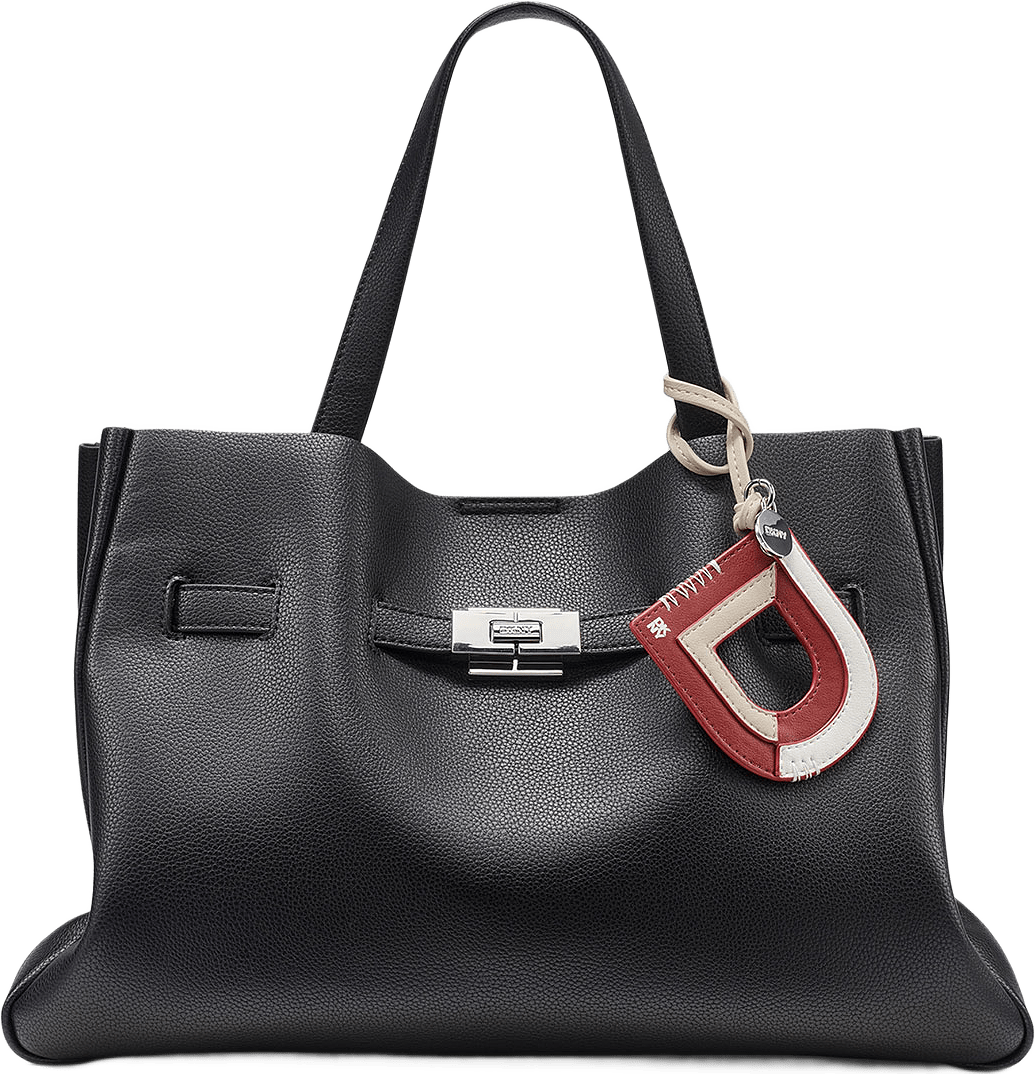 Bryar Large Satchel Bag, från DKNY, i färgen Black/Silver.