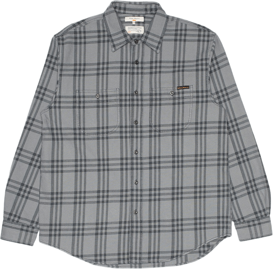 Julian Shirt Grey Check, från Nudie Jeans, i färgen Multi.