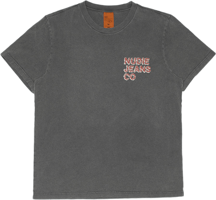Roy T-Shirt Life Tracks I, från Nudie Jeans, i färgen Antracite.