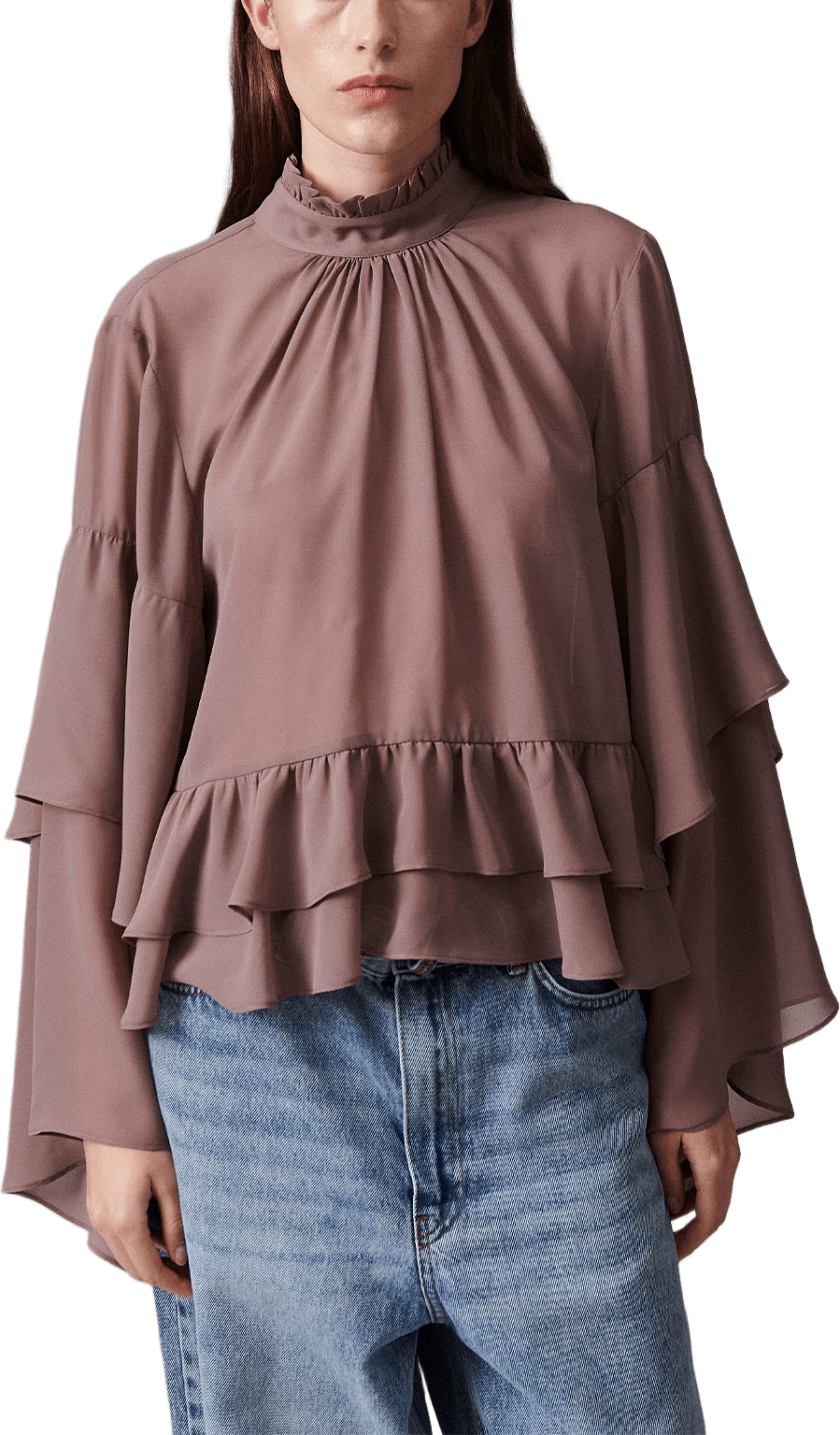 Nomi Day Chiffon Top, från DAY Birger et Mikkelsen, i färgen Twilight Mauve.