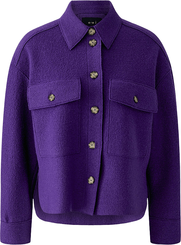 Overshirt, från Oui, i färgen Ultra Violett.