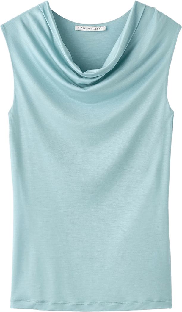 Jela Draperad Topp, från Tiger of Sweden, i färgen Flycatcher Blue.