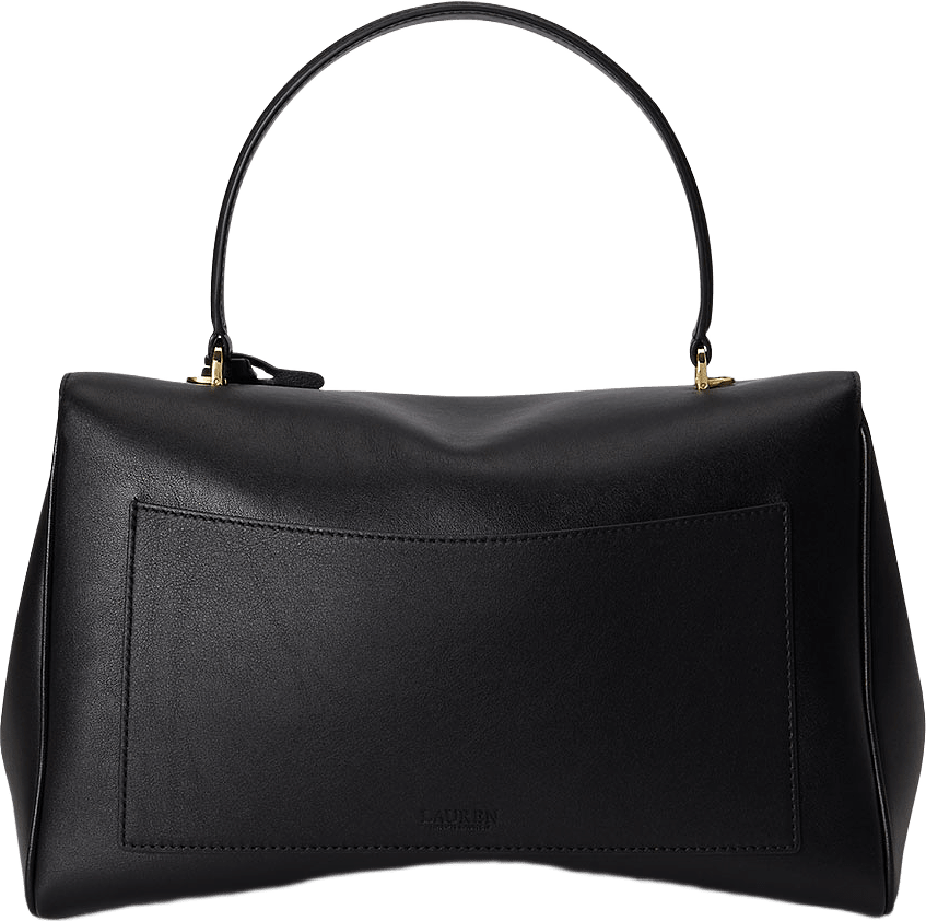 Nappa Leather Medium Farrah Soft Satchel, från Lauren Ralph Lauren, i färgen Black.