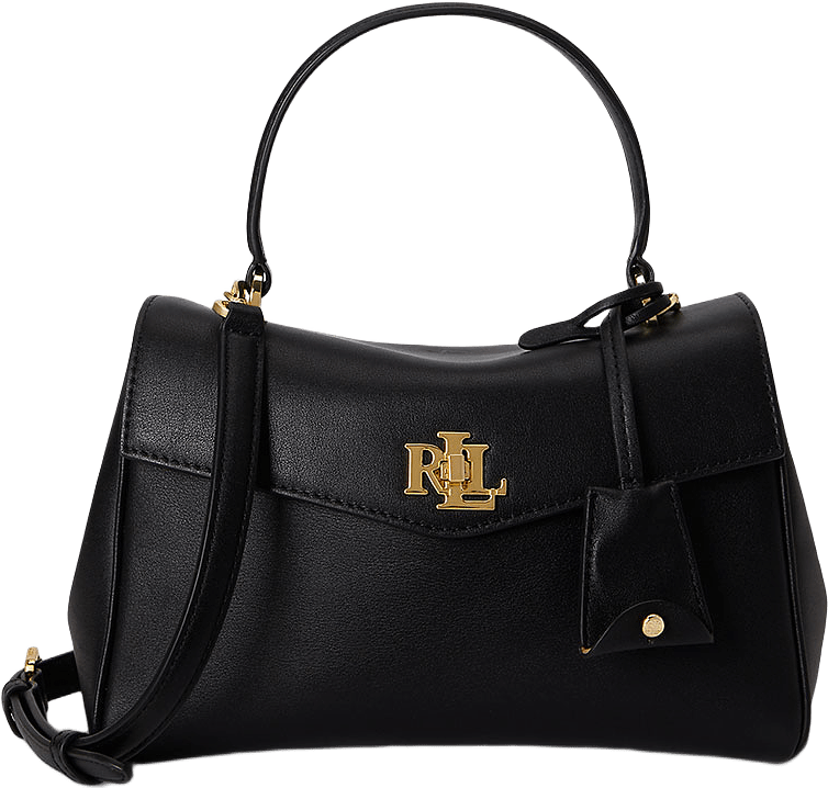 Nappa Leather Small Farrah Soft Satchel, från Lauren Ralph Lauren, i färgen Black.