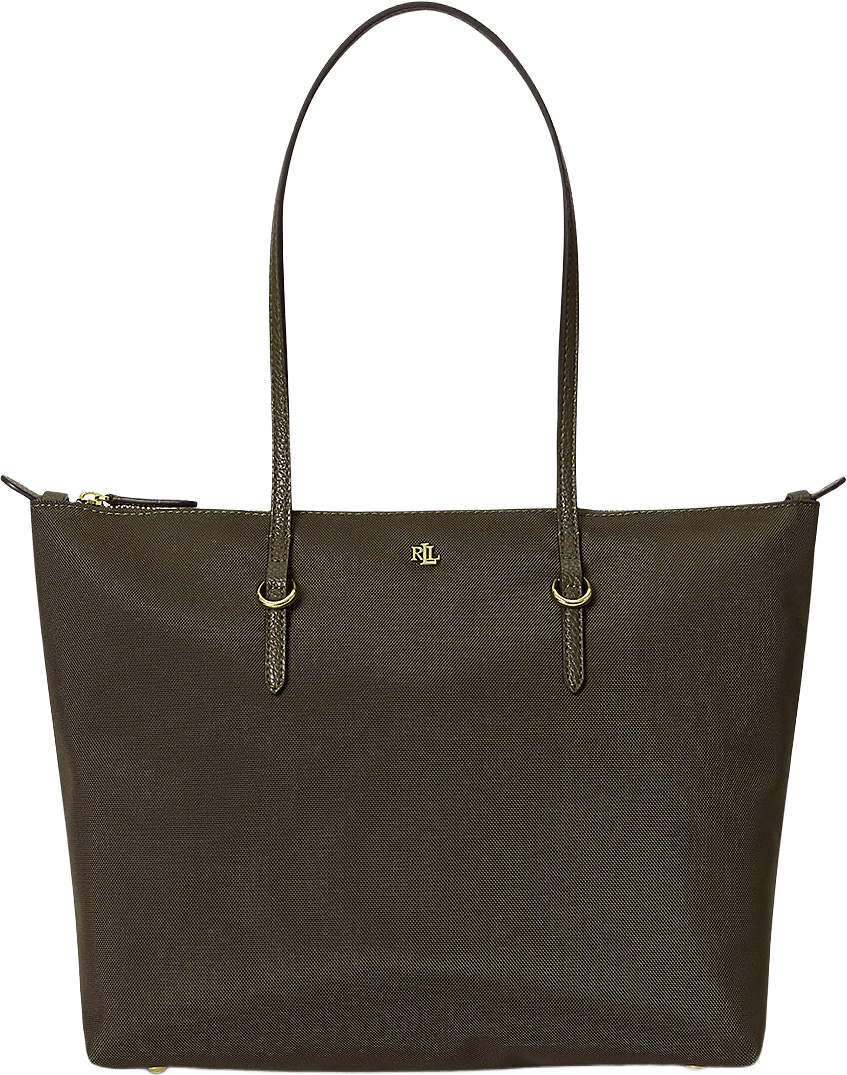 Nylon Medium Keaton Tote, från Lauren Ralph Lauren, i färgen Botanic Green/Botanic Green.