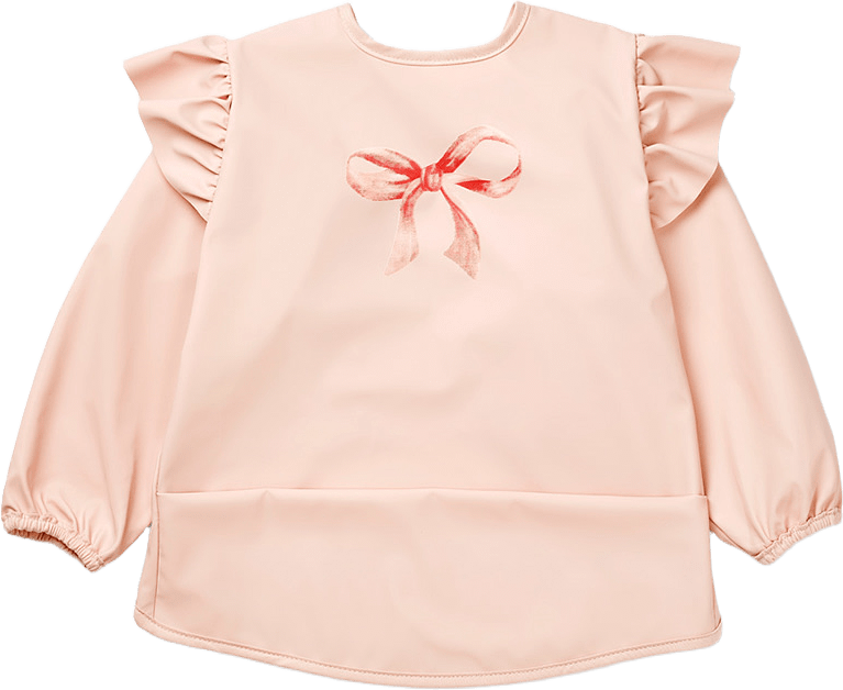 Långärmad Haklapp Rosy Bow, från Elodie Details, i färgen Rosy Bow.