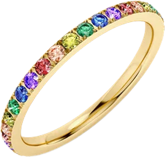 Rainbow Ring Gold/Multi, från Edblad, i färgen Gold.