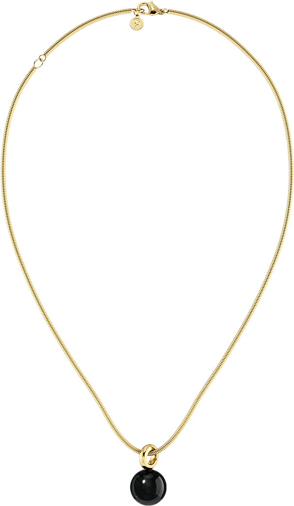 Aura Necklace L Gold/Black, från Edblad, i färgen Gold.