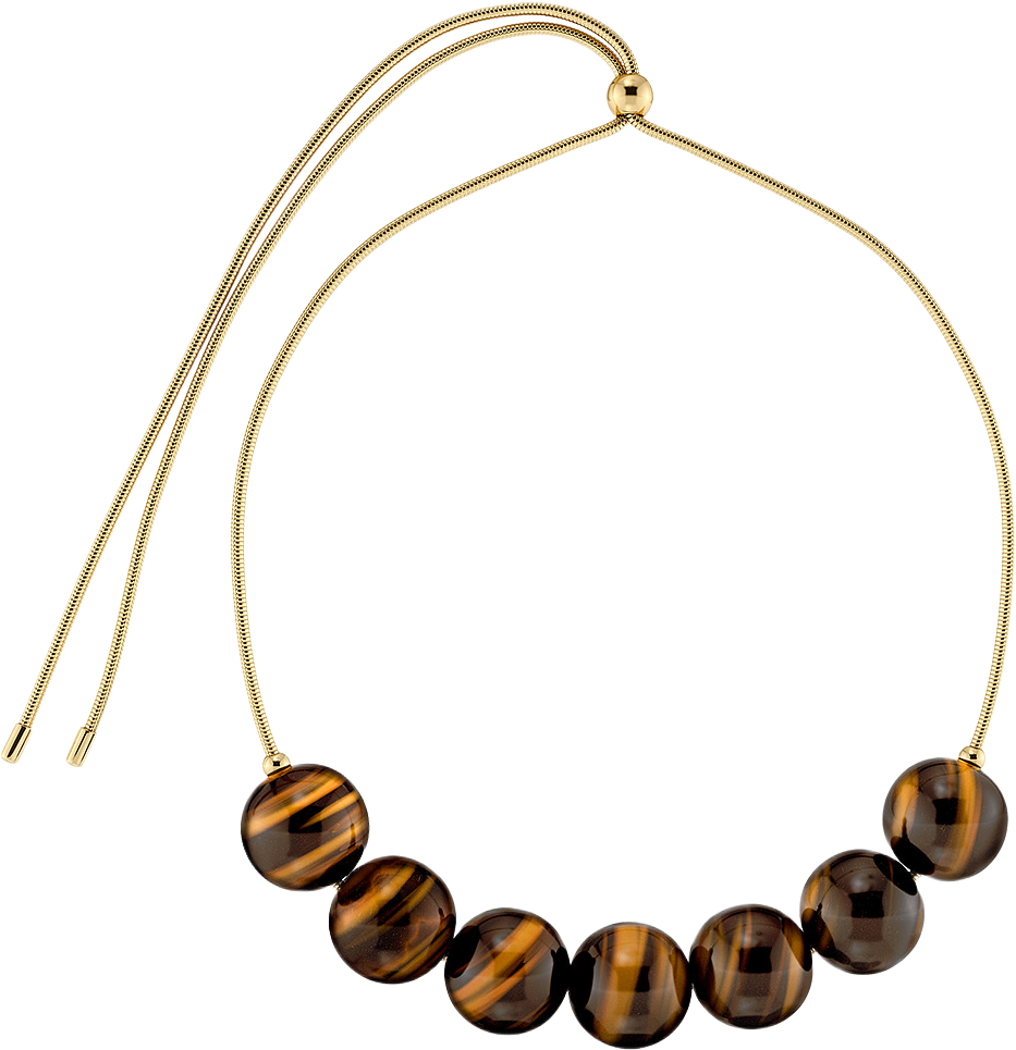 Aura Necklace Maxi Gold/Brown, från Edblad, i färgen Gold.