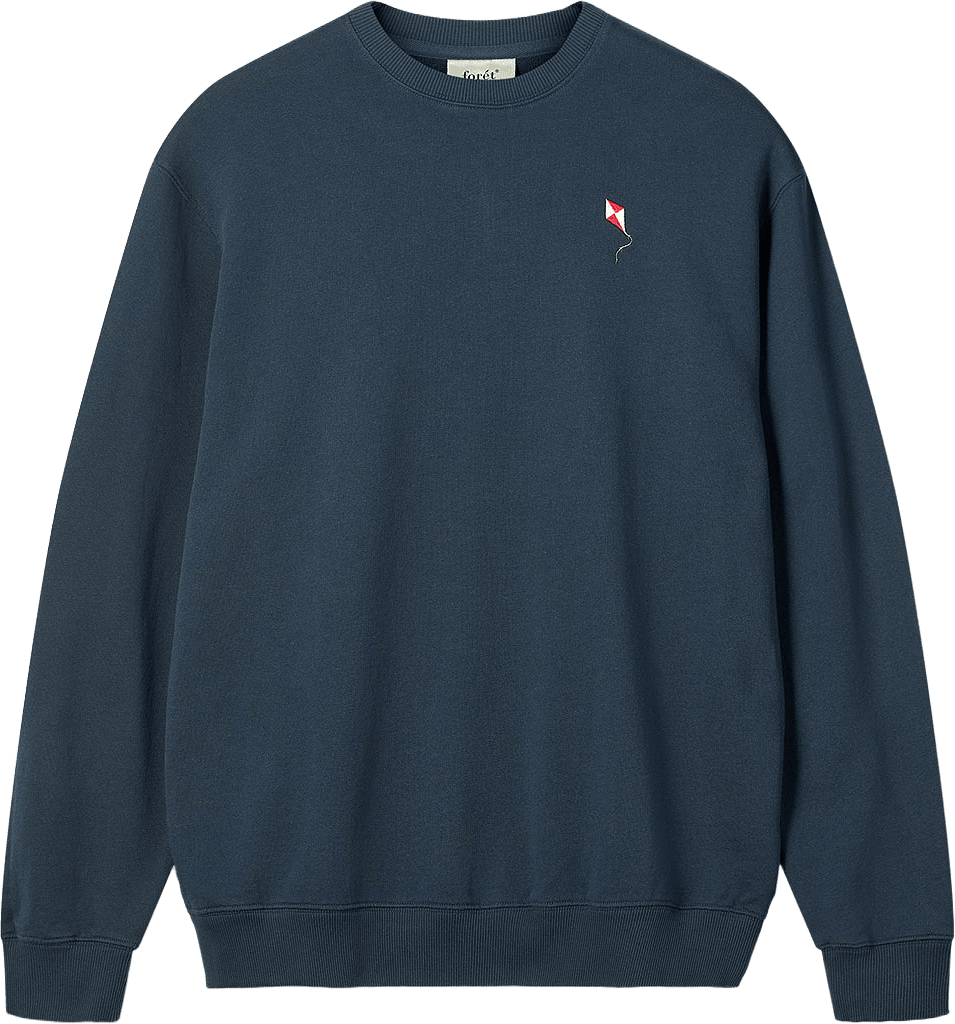 Kite Sweatshirt, från Forét, i färgen Navy.
