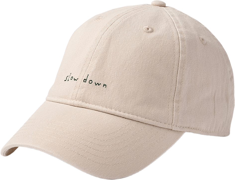 Slow Down Washed Cap, från Forét, i färgen Cloud.