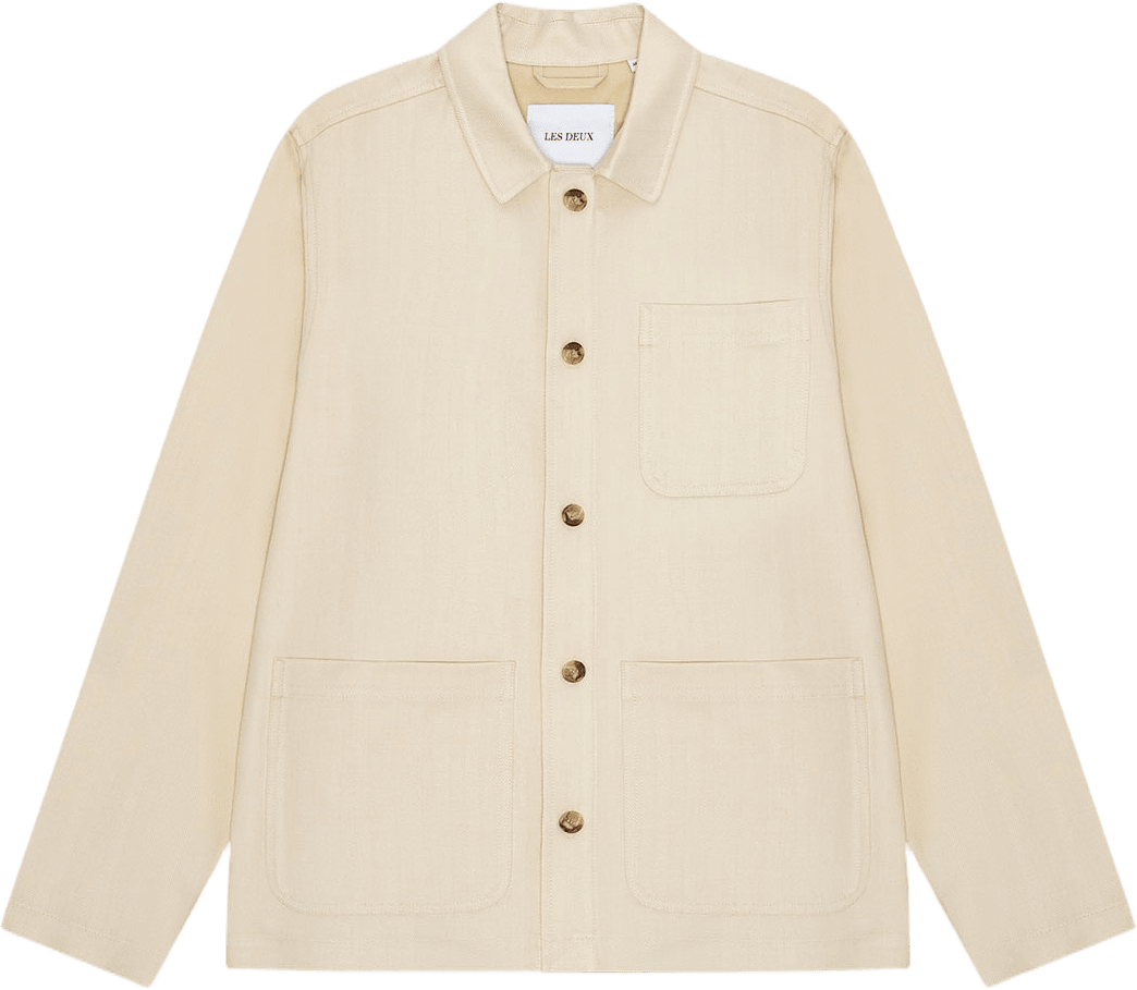 Herringbone Overshirt, från LES DEUX, i färgen Ivory.