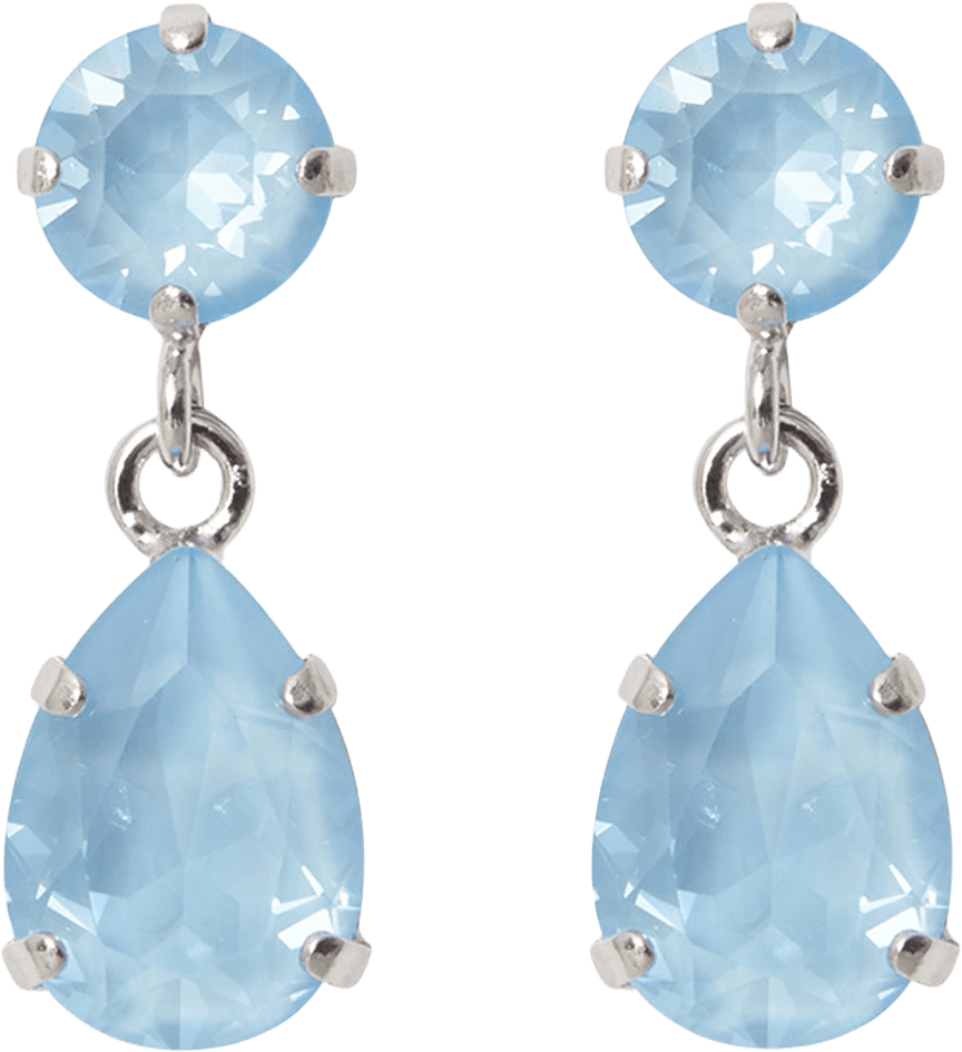 Mini Drop Earrings, från Caroline Svedbom, i färgen Sky Ignite.