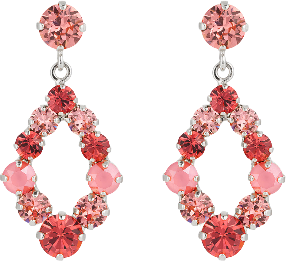 Mini Delia Earrings, från Caroline Svedbom, i färgen Light Coral Combo1.