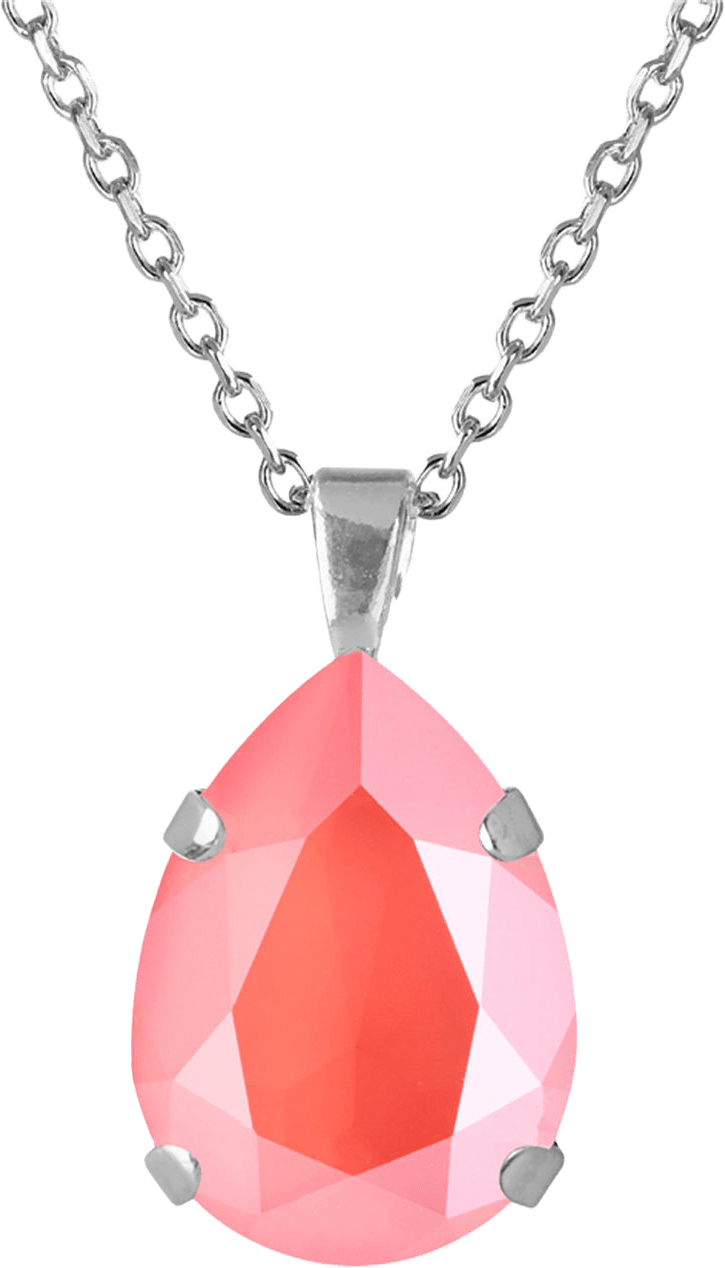 Mini Drop Necklace, från Caroline Svedbom, i färgen Light Coral1.