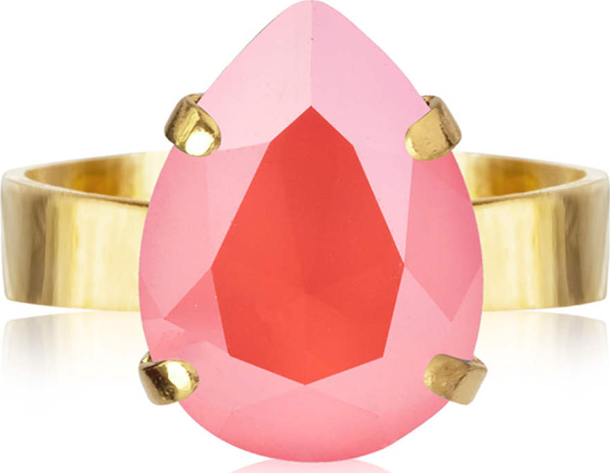 Mini Drop Ring, från Caroline Svedbom, i färgen Light Coral Gold.