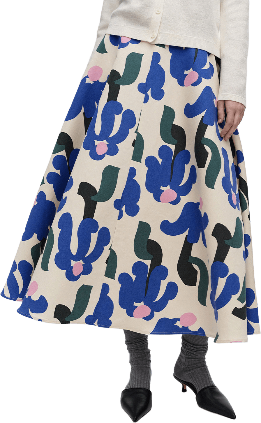 Virittää Kukkahattu, från Marimekko, i färgen 865-beige, Green, Blue.