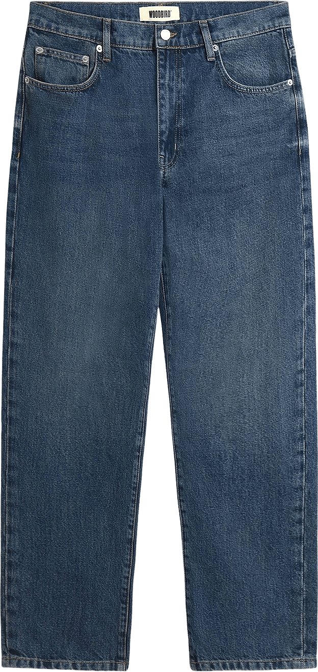 Doc Blaze Jeans, från Woodbird, i färgen Dark Blue.