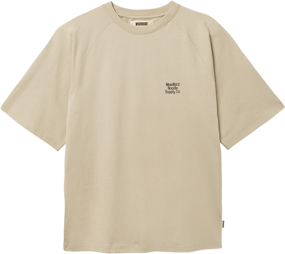 Blake Supply Tee, från Woodbird, i färgen Stone.