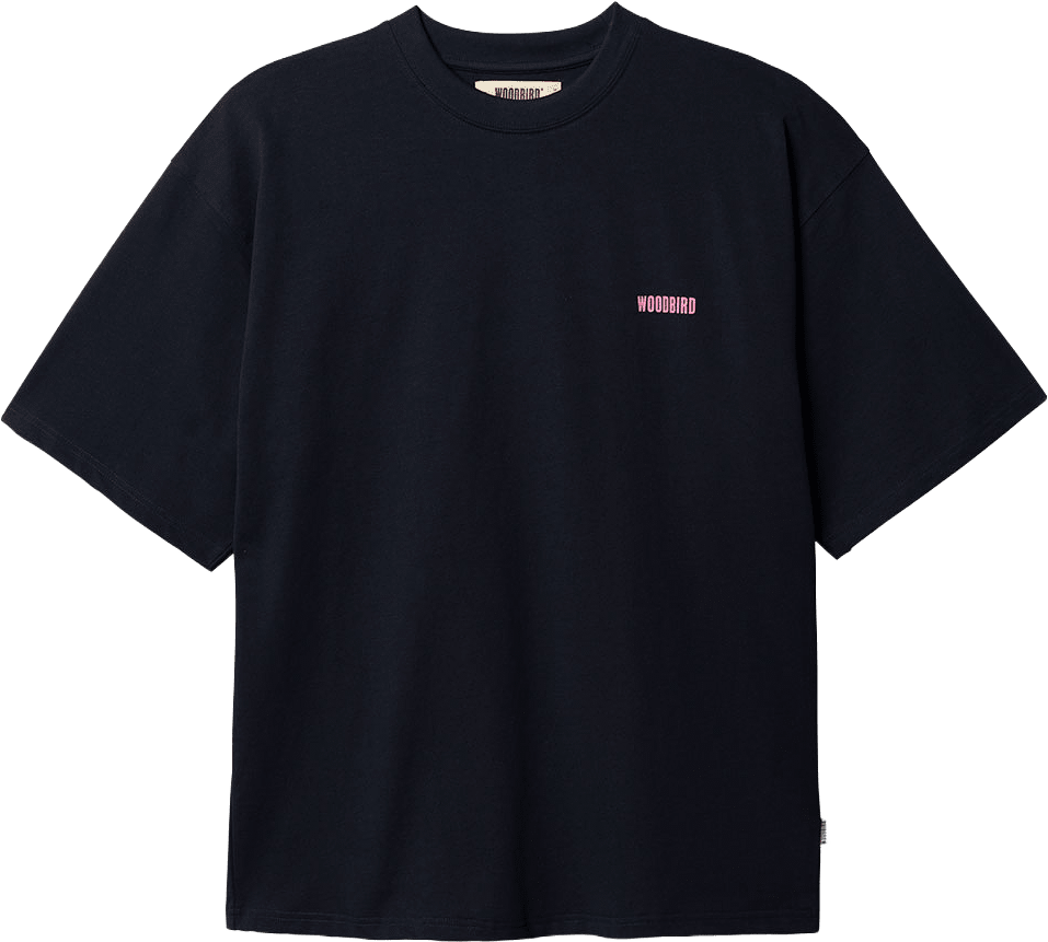 Beam Book Tee, från Woodbird, i färgen Dark Navy.