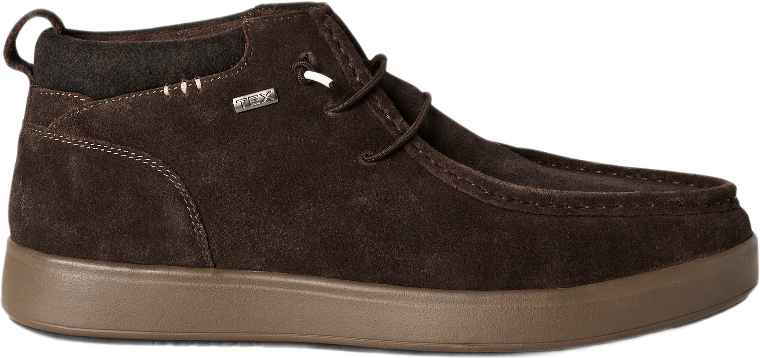 Moc toe-sko i mocka, från NORVIE, i färgen Walnut Suede.