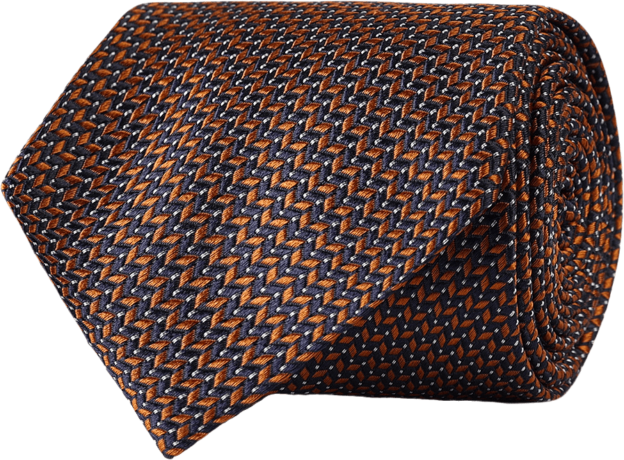 Sidenslips med mikromönster, 8 cm, från Amanda Christensen, i färgen Rust.