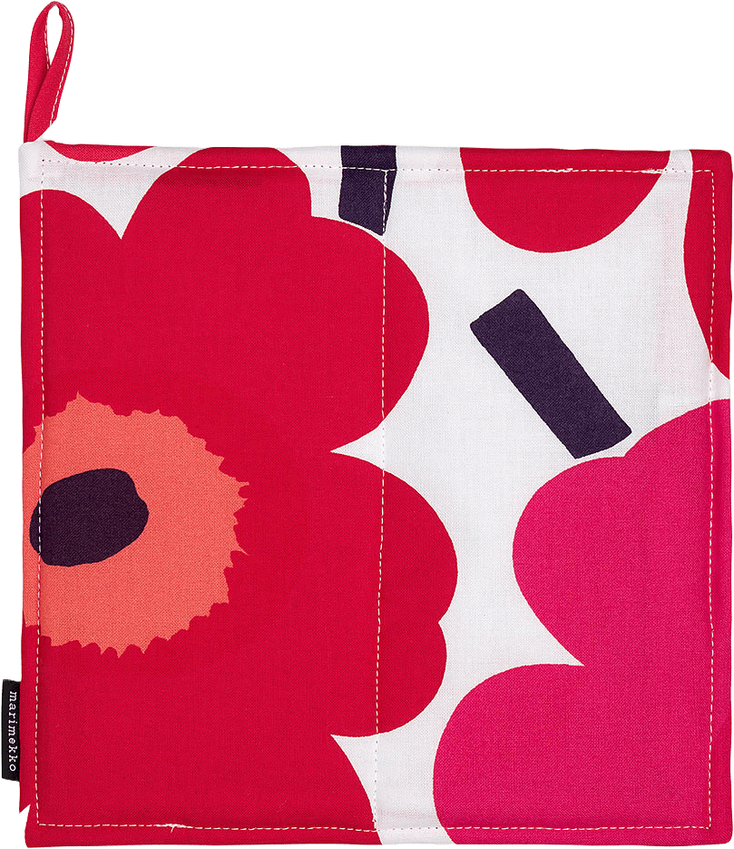 Pieni Unikko Kettle Holder, från Marimekko, i färgen White,red.