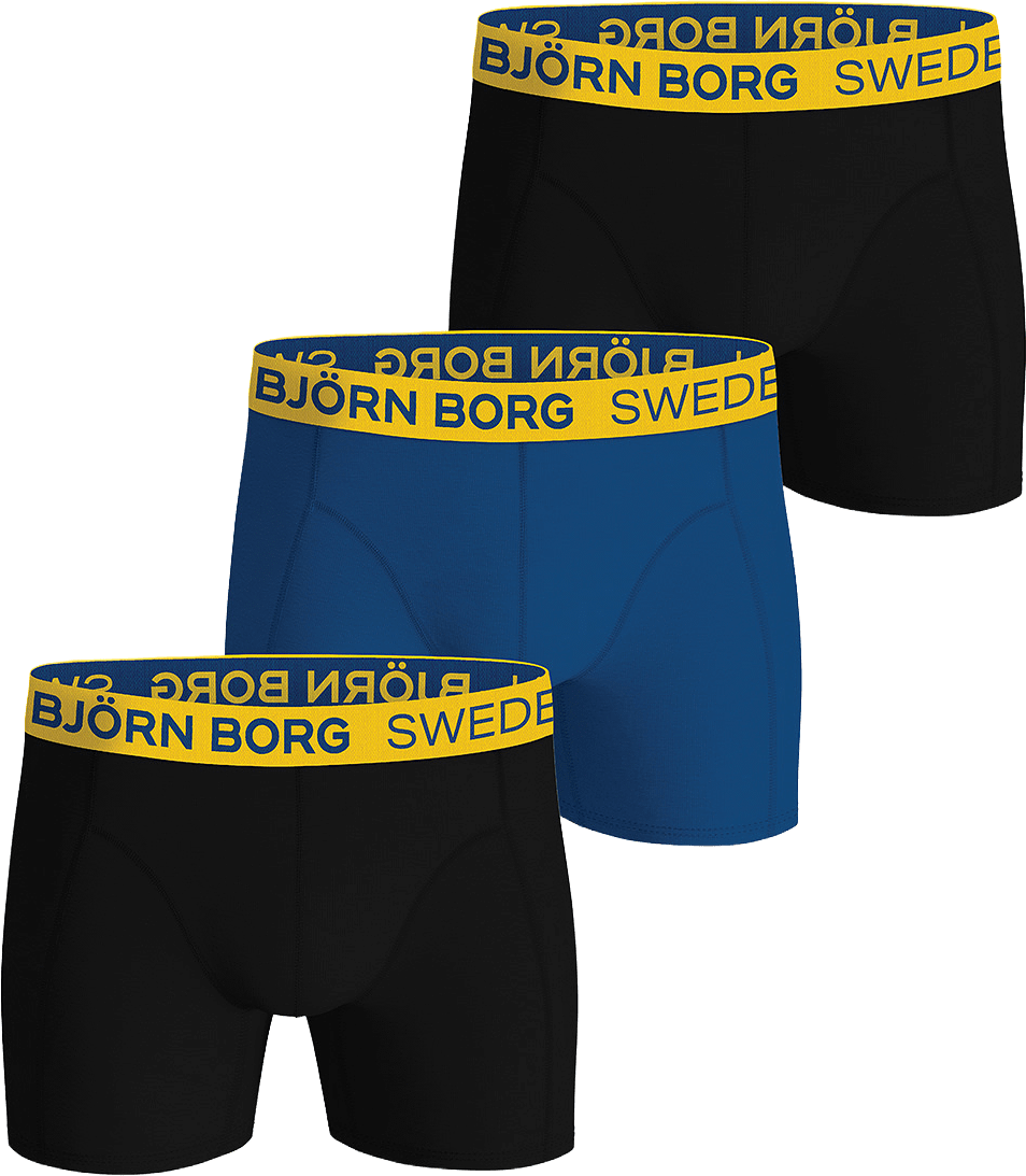 Cotton Stretch Boxer Sweden 3p, från Björn Borg, i färgen Multipack 1.