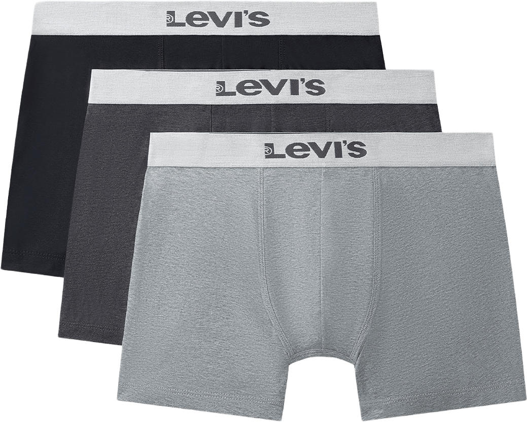 Levi’s® Men's Boxer Briefs 3 Pack, från Levi's, i färgen Mid Grey Melange.