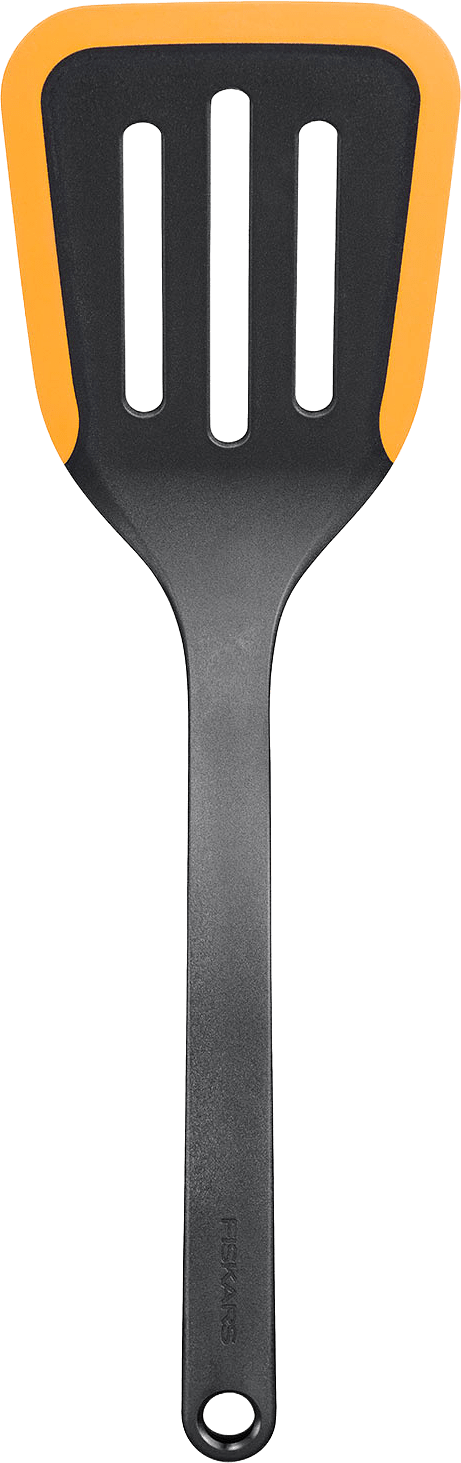 Stekspade FF, från Fiskars, i färgen Svart Orange.